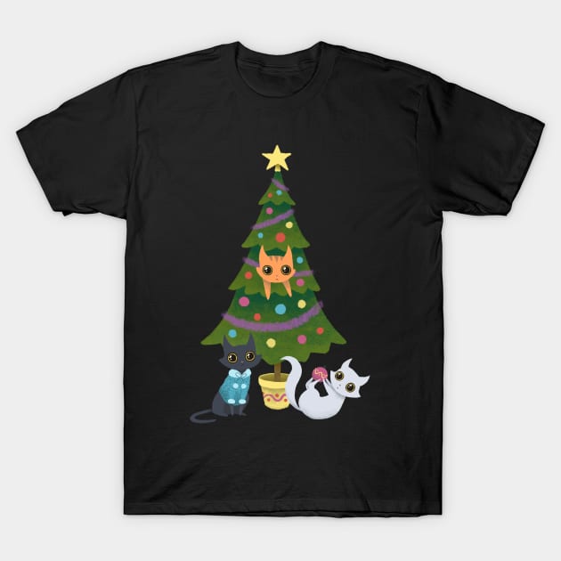 Meowy Christmas T-Shirt by Laura_Nagel